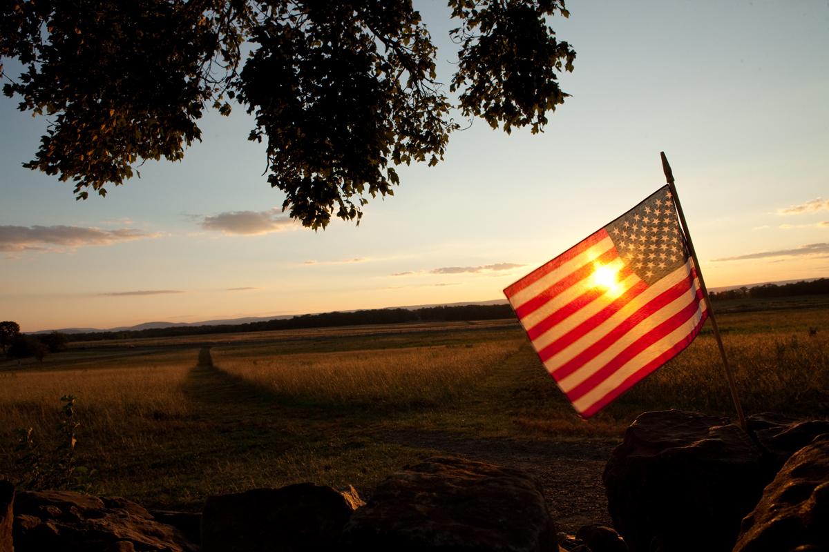 Stars and Stripes at Sunset